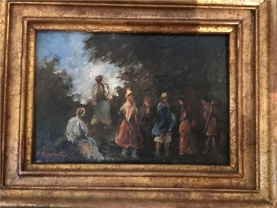 Oil on cardboard - Helene Foucault